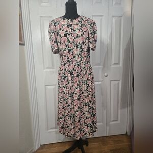 True Vintage Taurus II Floral Dress Size 10 Union Tag USA Made